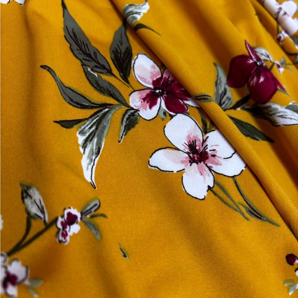 Apt. 9 Yellow Floral Midi Skirt - Picture 2 of 6